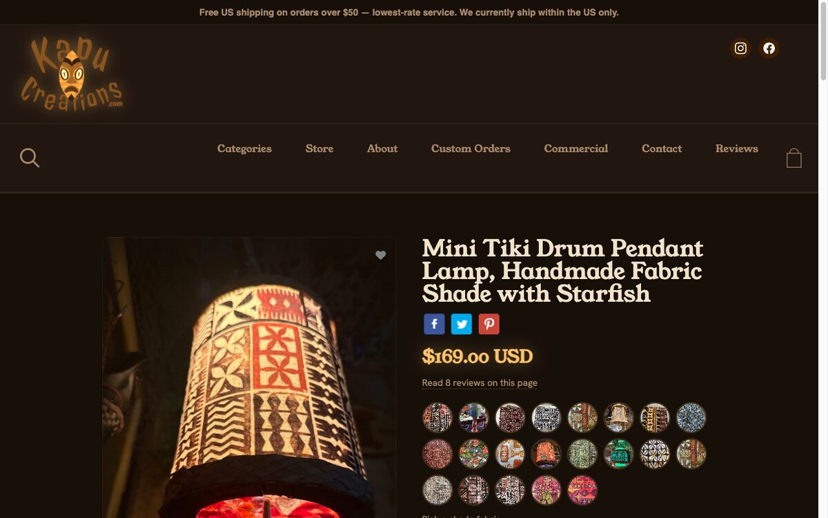 A Kapu Creations product page